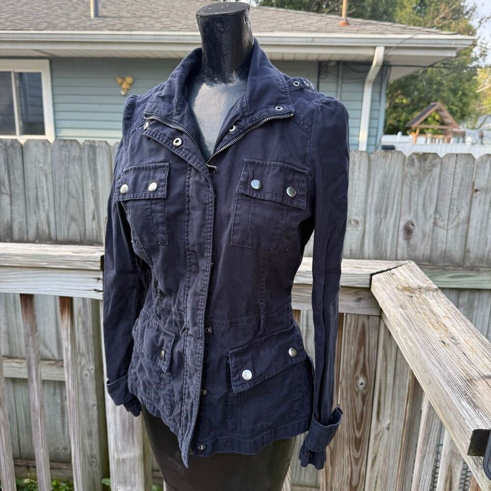 Converse One Star Navy Utility Moto Jacket Size Small
